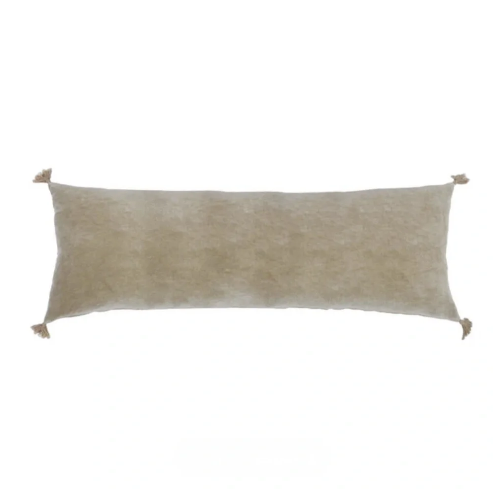 POM POM AT HOME Bianca Rectangle Throw Pillow Tan Accent Pillow Cover  218$